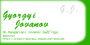 gyorgyi jovanov business card